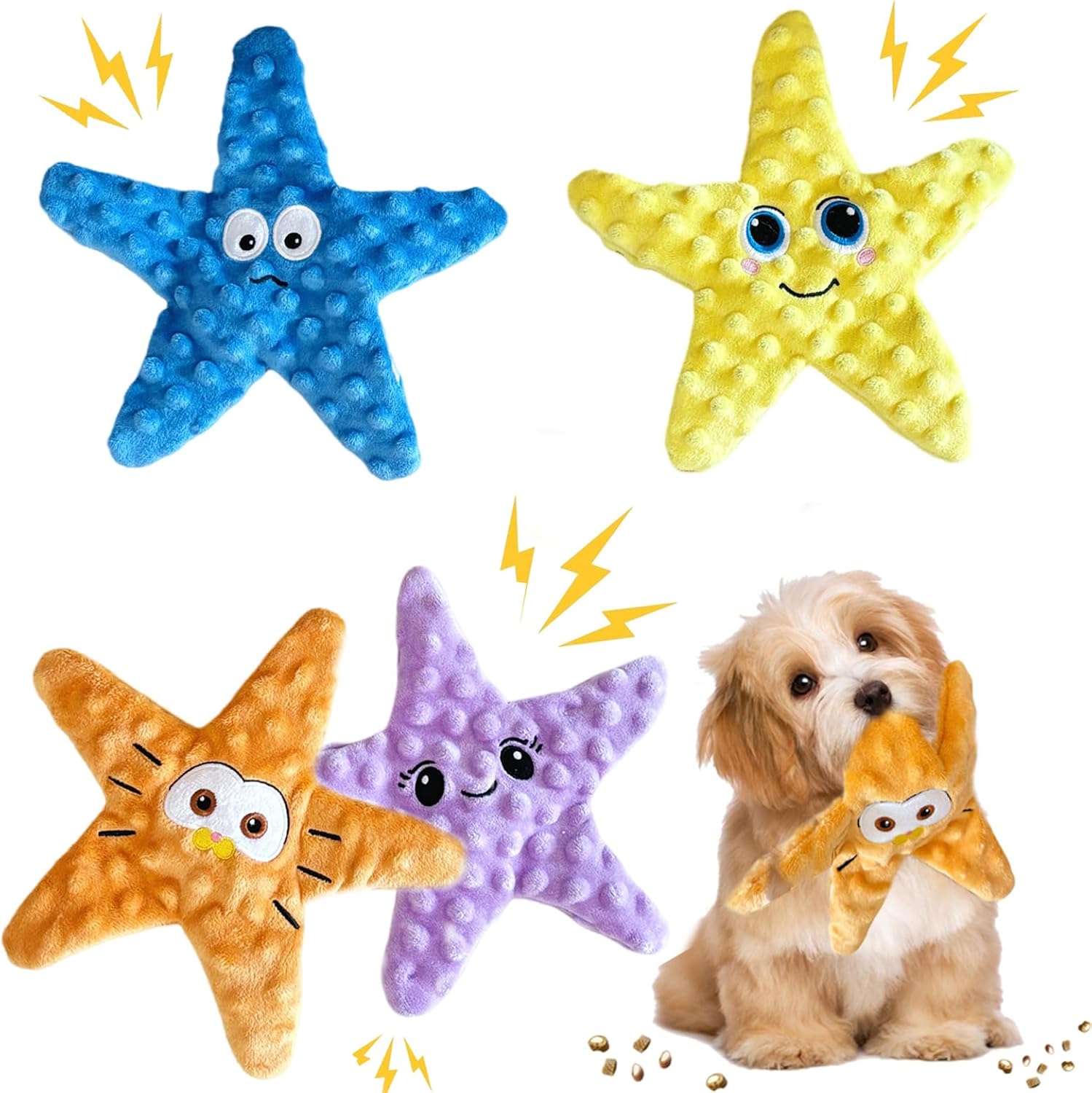 Unfilled dog toy - squeaky - small to medium dogs - 4 pcs - Image 2