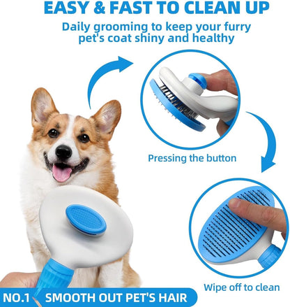 Bath Brush Set - Hair Care - Dog Supplies - 6 in 1 - Image 2