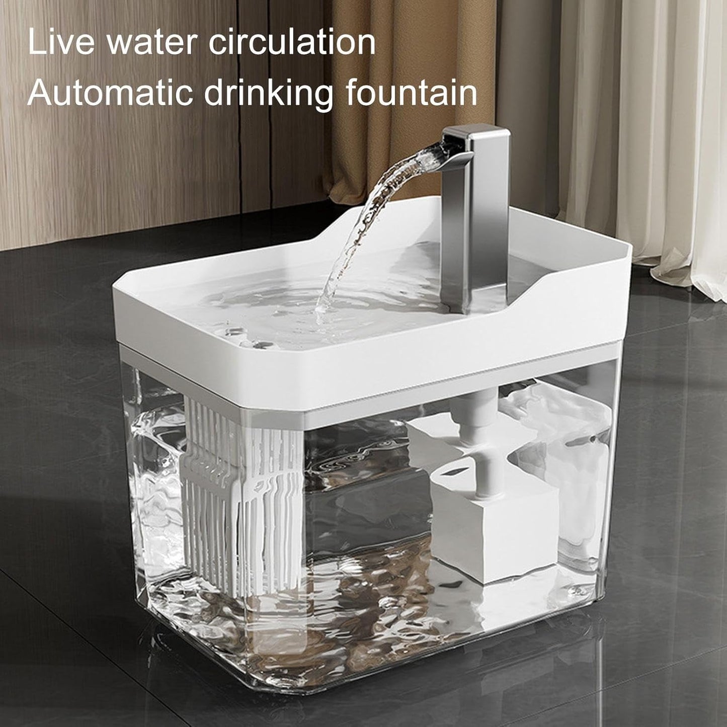 Pet Drinking Fountain - Large Capacity - Removable - 1pc - Image 5
