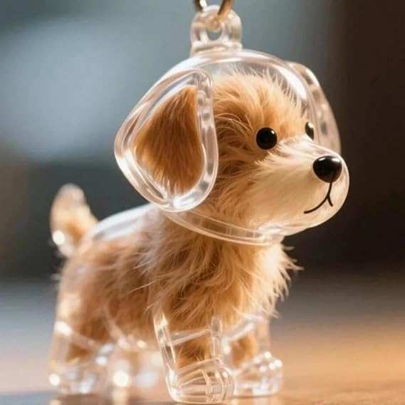 Keychain - Dog Hair Collection - Memory Capsule Pendant - DIY-1pc - Image 5