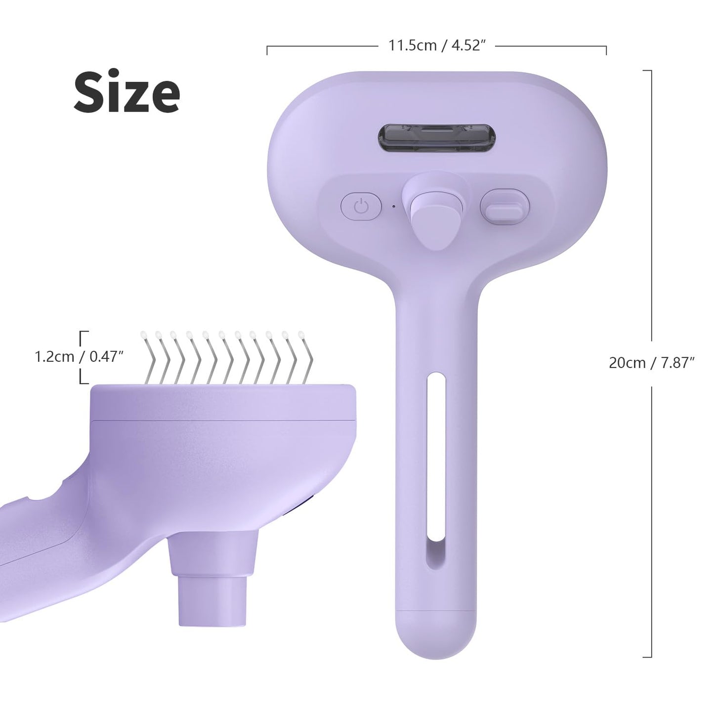 Self-Cleaning Brush - Antistatic - Pet - 3-in-1 - Purple - 1st - Image 2