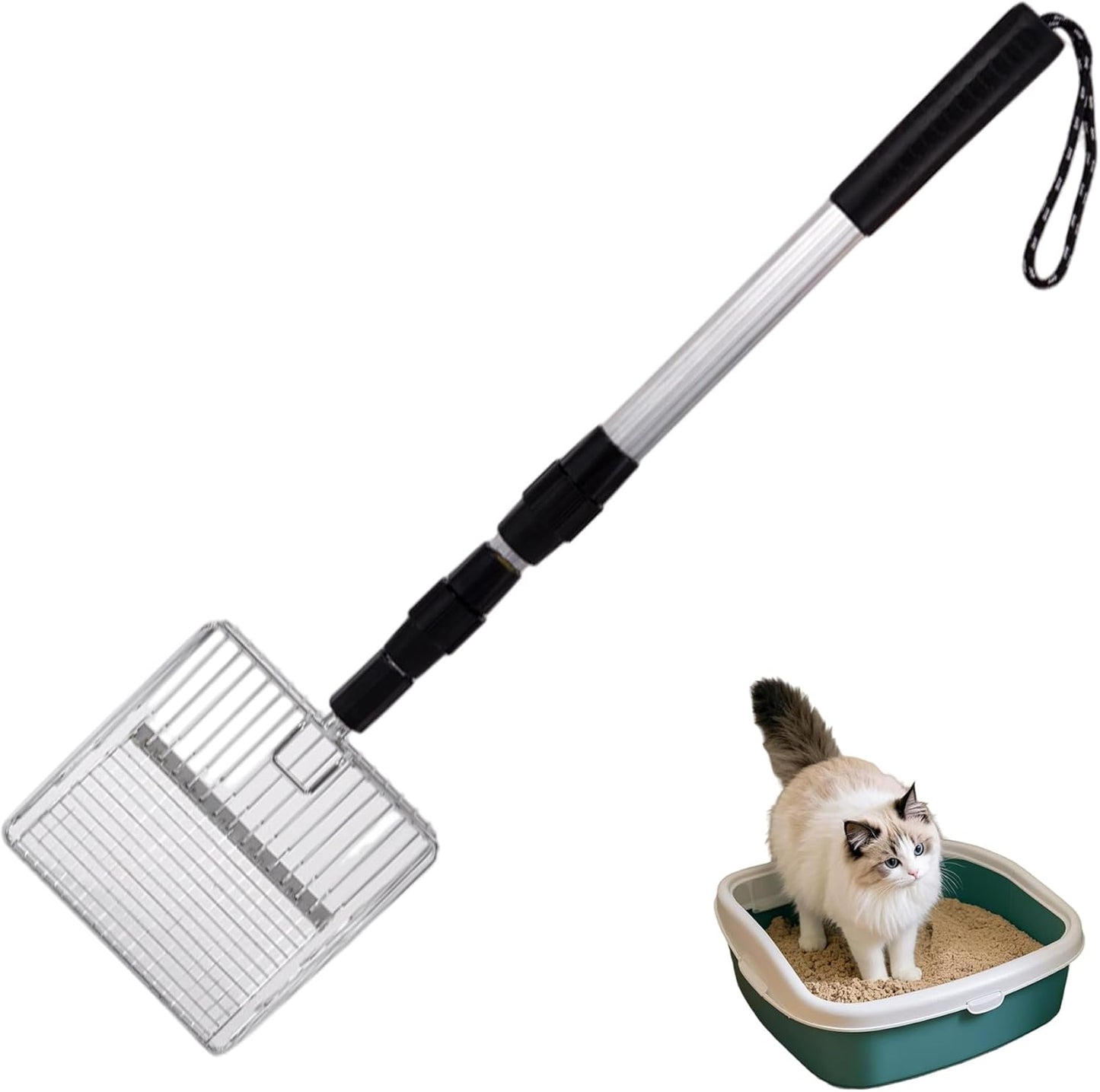 Cat Litter Scoop - Retractable - Metal - Portable - Multifunctional - 1st - Image 2