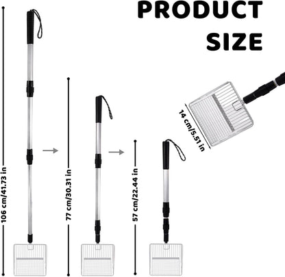 Cat Litter Scoop - Retractable - Metal - Portable - Multifunctional - 1st - Image 3
