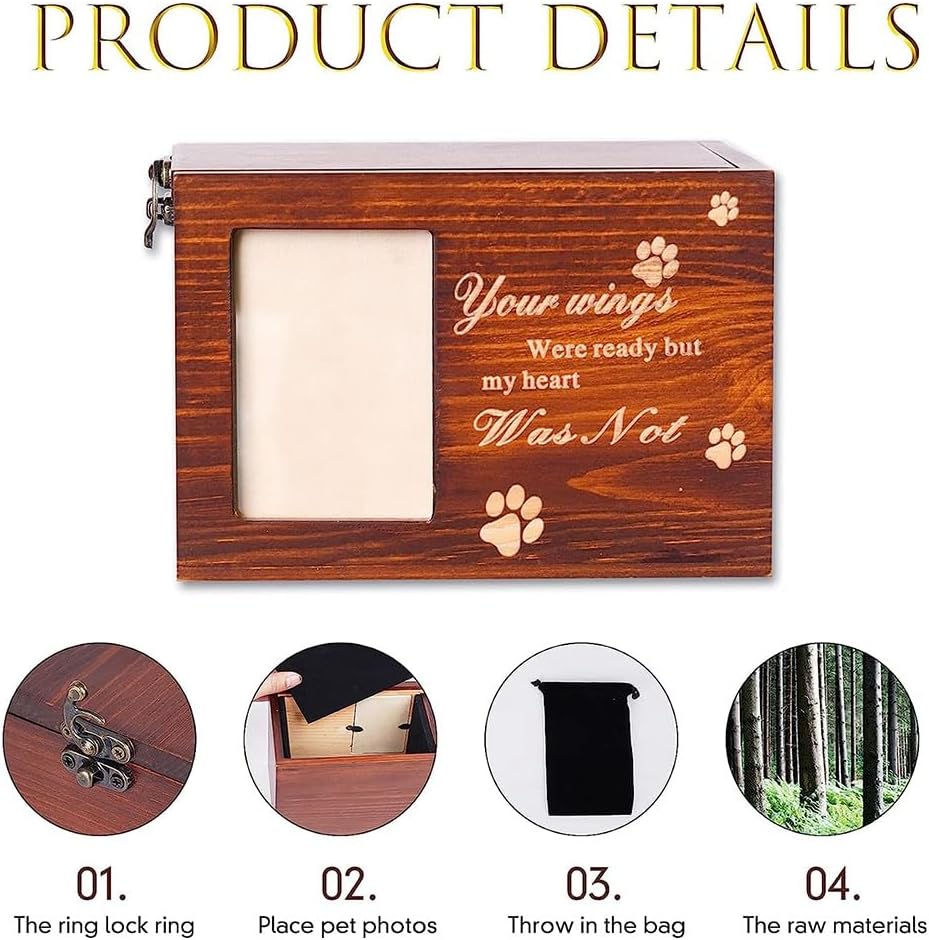 Pet Urn - Keepsake - Wooden Frame - 1pc - Image 5