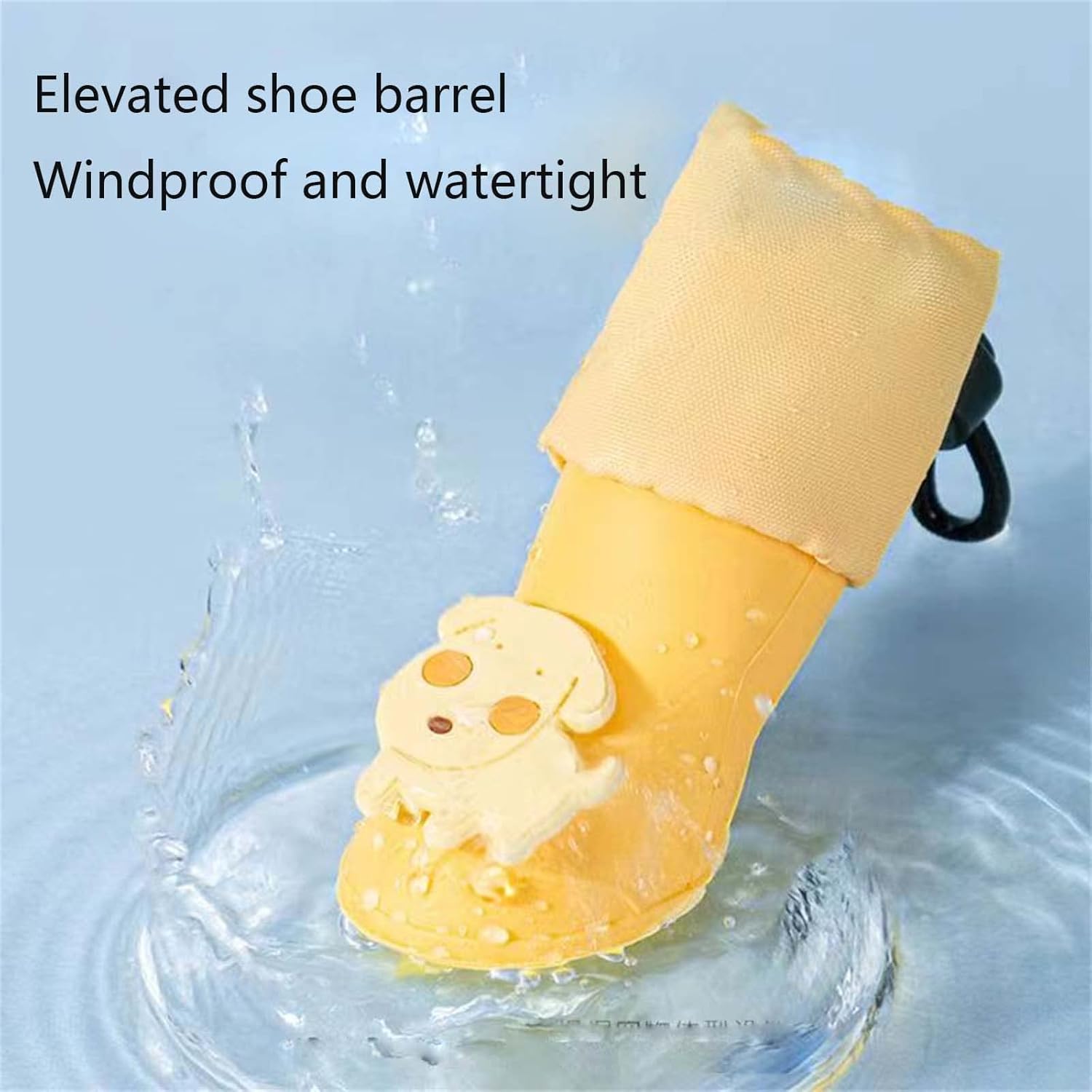 Dog Boots - Waterproof - Small and Medium Dogs - Yellow - Medium - 4 pcs - Image 4