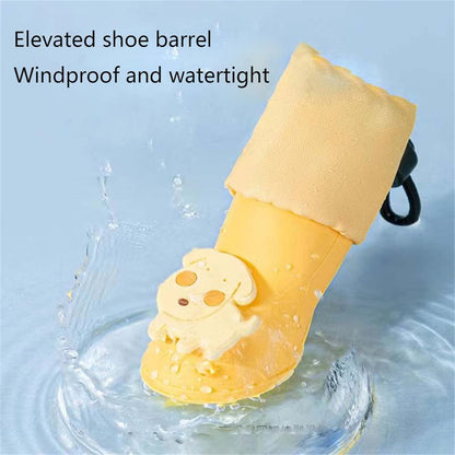 Dog Boots - Waterproof - Small and Medium Dogs - Yellow - Medium - 4 pcs - Image 4