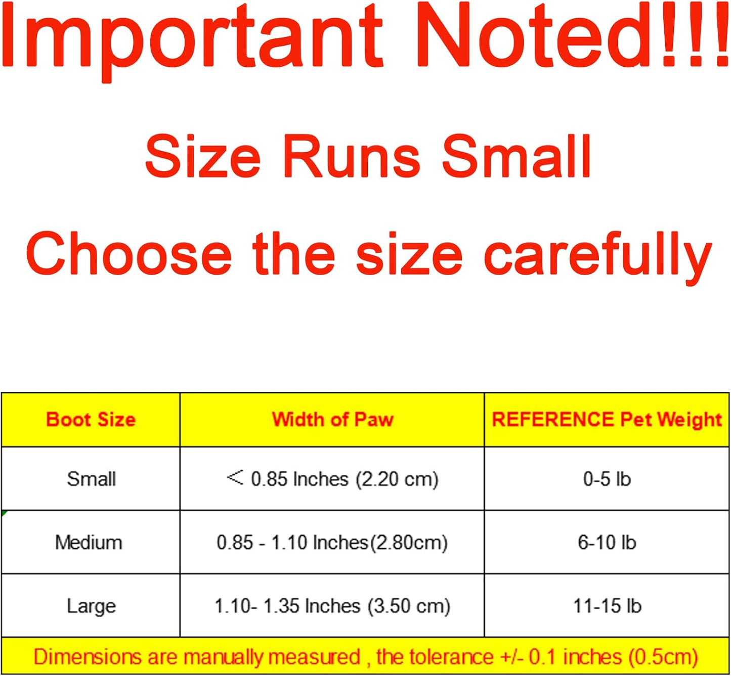 Dog Boots - Waterproof - Small and Medium Dogs - Yellow - Medium - 4 pcs - Image 5