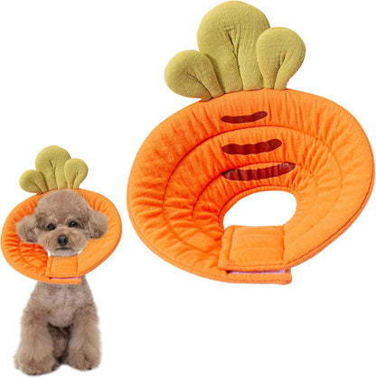 Pet Cone Collar - Soft - Prevents Licking and Biting - Carrot - Small - 1st - Image 2