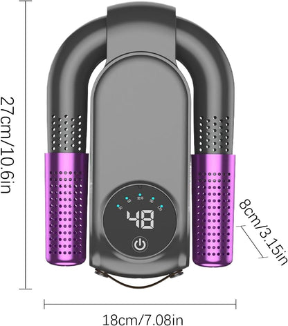 Shoe dryer - Foldable button dryer - Silent device - With timer - Black and purple - 1 pack - Image 5