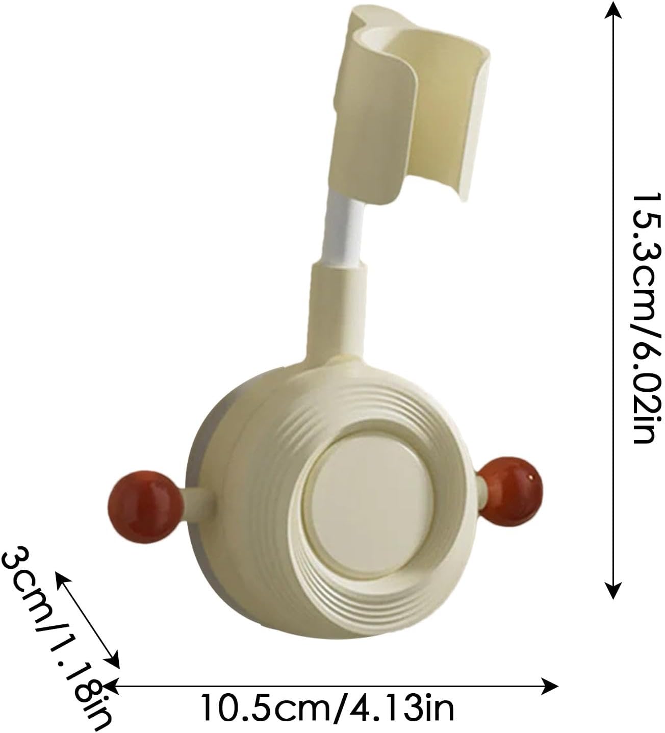Shower head holder - Shower head holder with suction cup - Wall mounting, adjustable - with suction cup - No bumps - with hook - 1 piece - Image 4