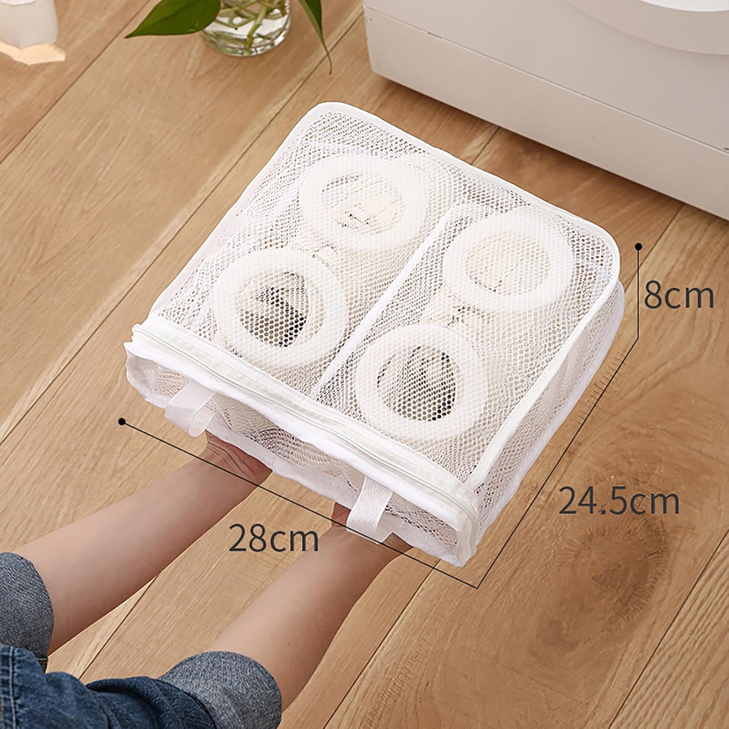 Laundry Net - Laundry Nets - Portable - Reusable - Anti-deformation - Washing and drying in one - Can be used to wash clothes and shoes, can also be used for drying - 1 pack - Image 2