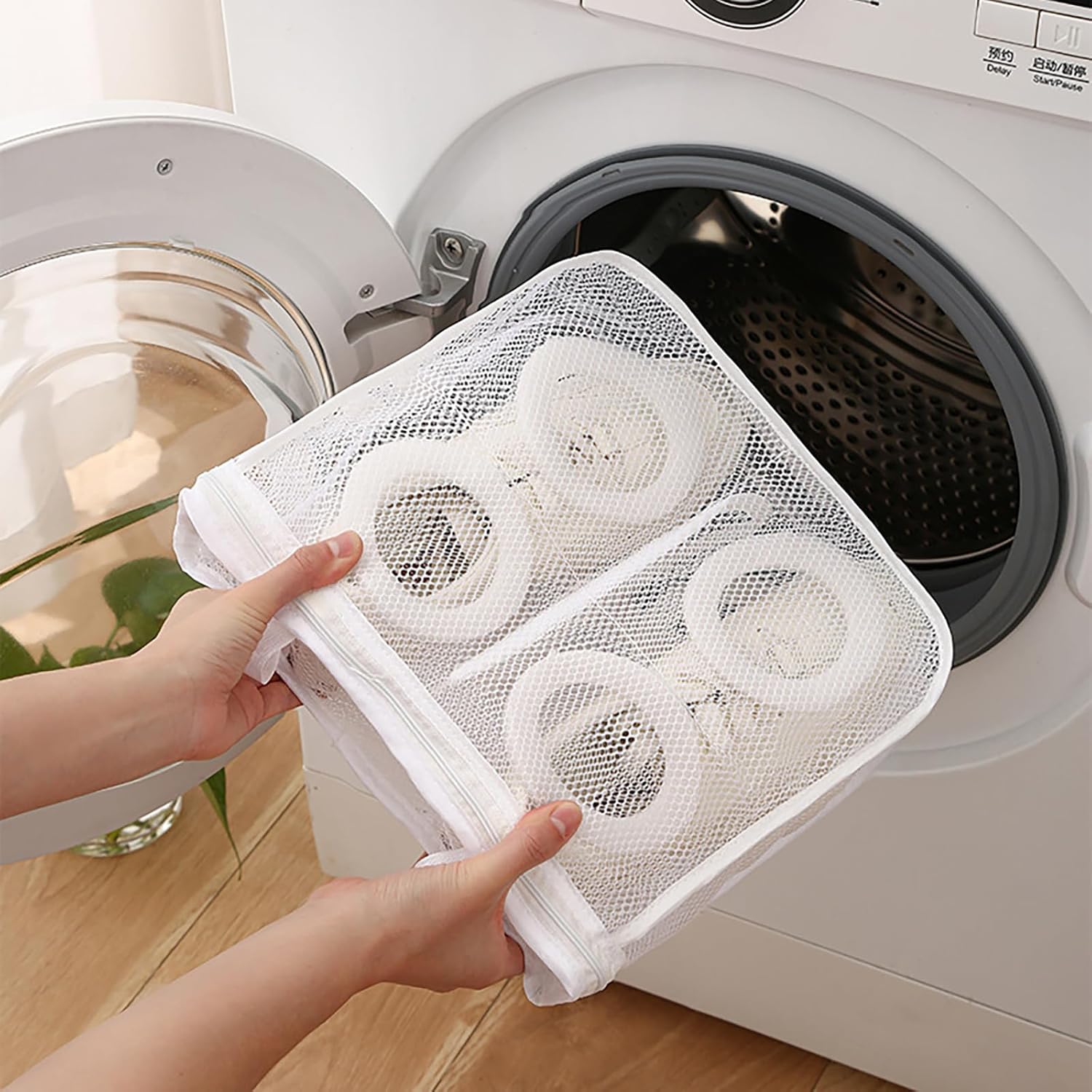Laundry Net - Laundry Nets - Portable - Reusable - Anti-deformation - Washing and drying in one - Can be used to wash clothes and shoes, can also be used for drying - 1 pack - Image 4