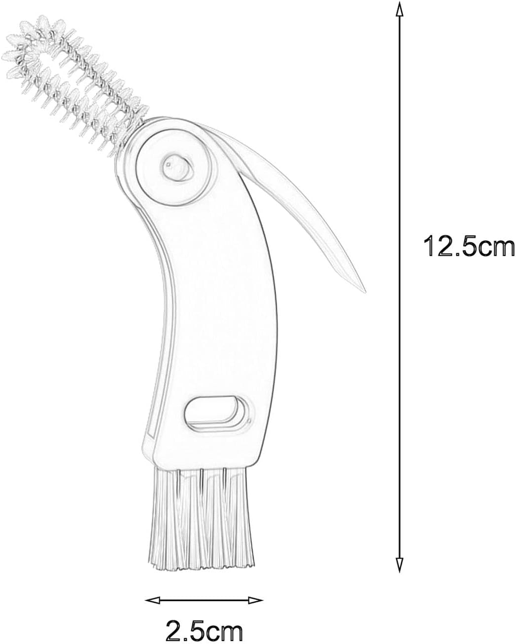 Bottle brush - bottle brush - cleaning brush - 3-in-1 cup lid brush - crevice groove cleaning - 1 pack - Image 2