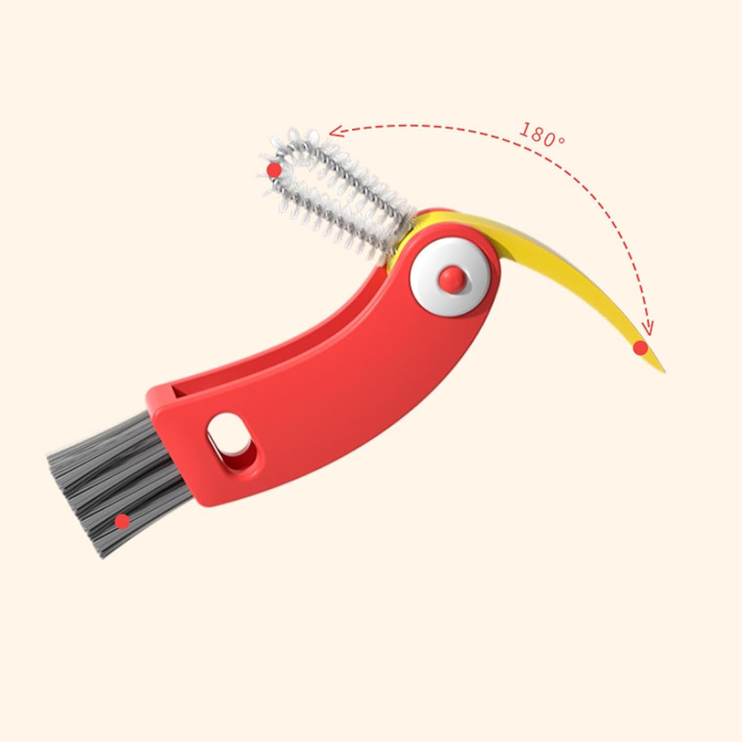 Bottle brush - bottle brush - cleaning brush - 3-in-1 cup lid brush - crevice groove cleaning - 1 pack - Image 3
