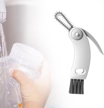 Bottle brush - bottle brush - cleaning brush - 3-in-1 cup lid brush - crevice groove cleaning - 1 pack - Image 4