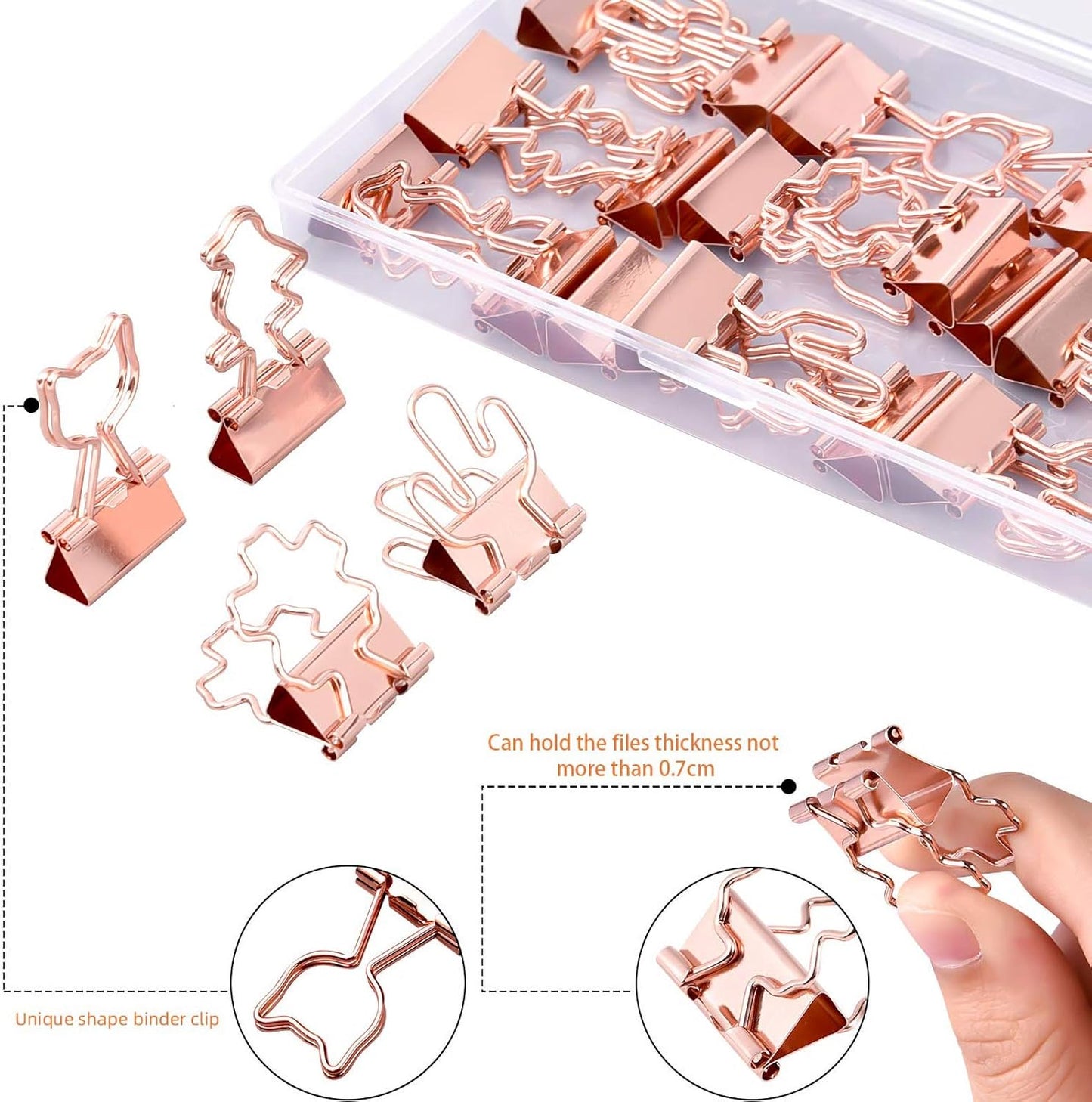 Ring binder - Suitable for office and school - Multifunctional - Rose gold - 24 pieces - Image 2