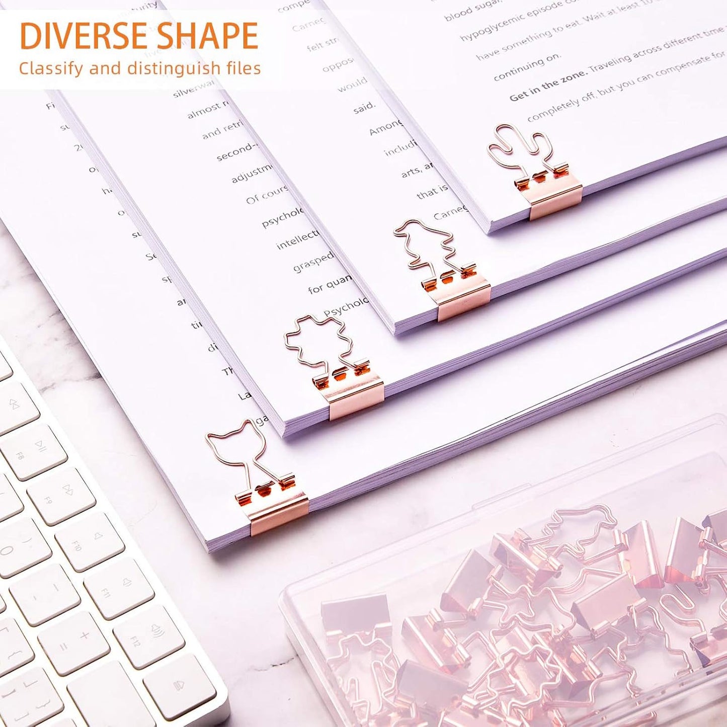 Ring binder - Suitable for office and school - Multifunctional - Rose gold - 24 pieces - Image 4