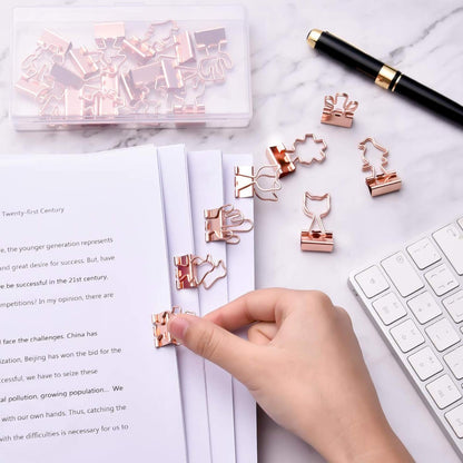 Ring binder - Suitable for office and school - Multifunctional - Rose gold - 24 pieces - Image 5