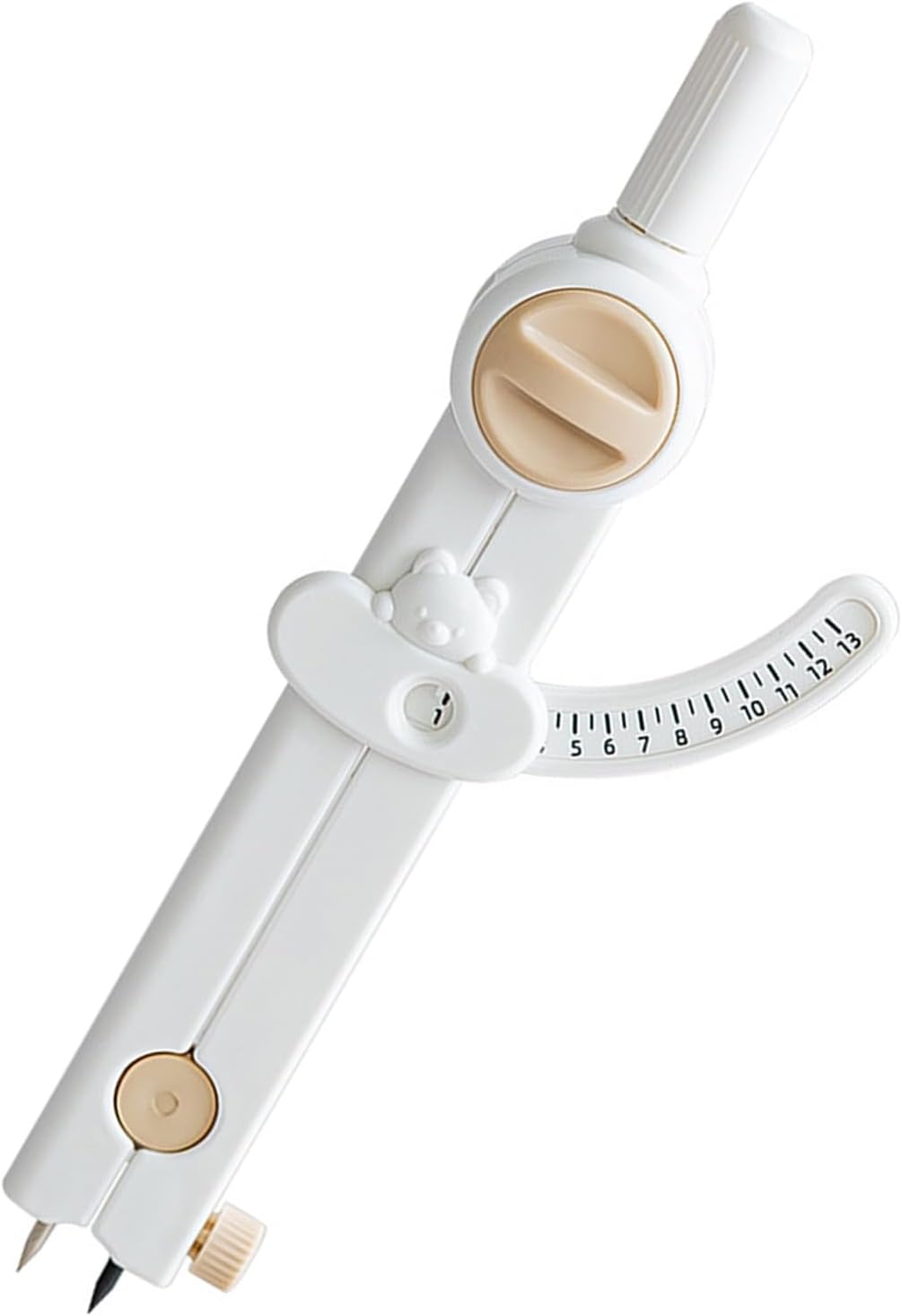 Compass - for drawing circles - adjustable scale - white - 1 piece - Image 5