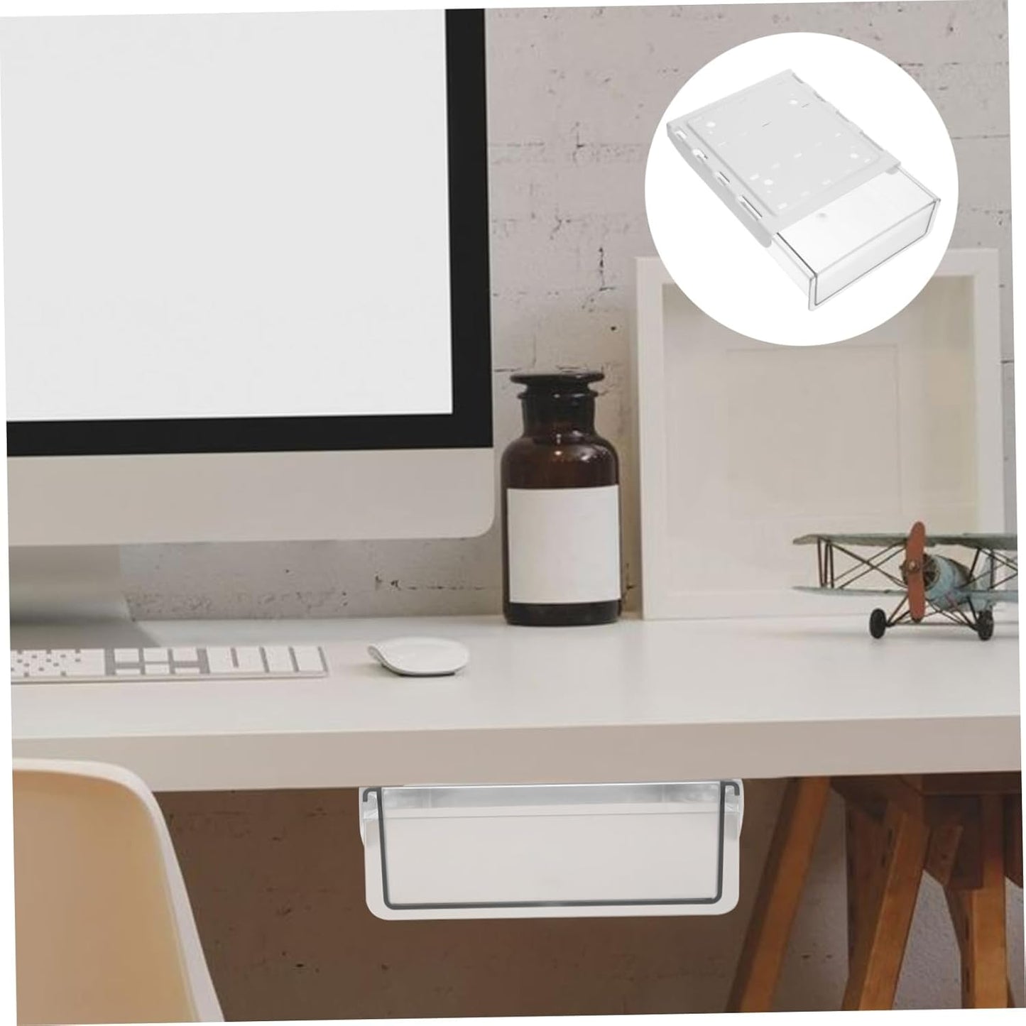 Under Desk Storage Box - Hidden Drawer - No Punching - Large Capacity - 1 Pack - Image 4
