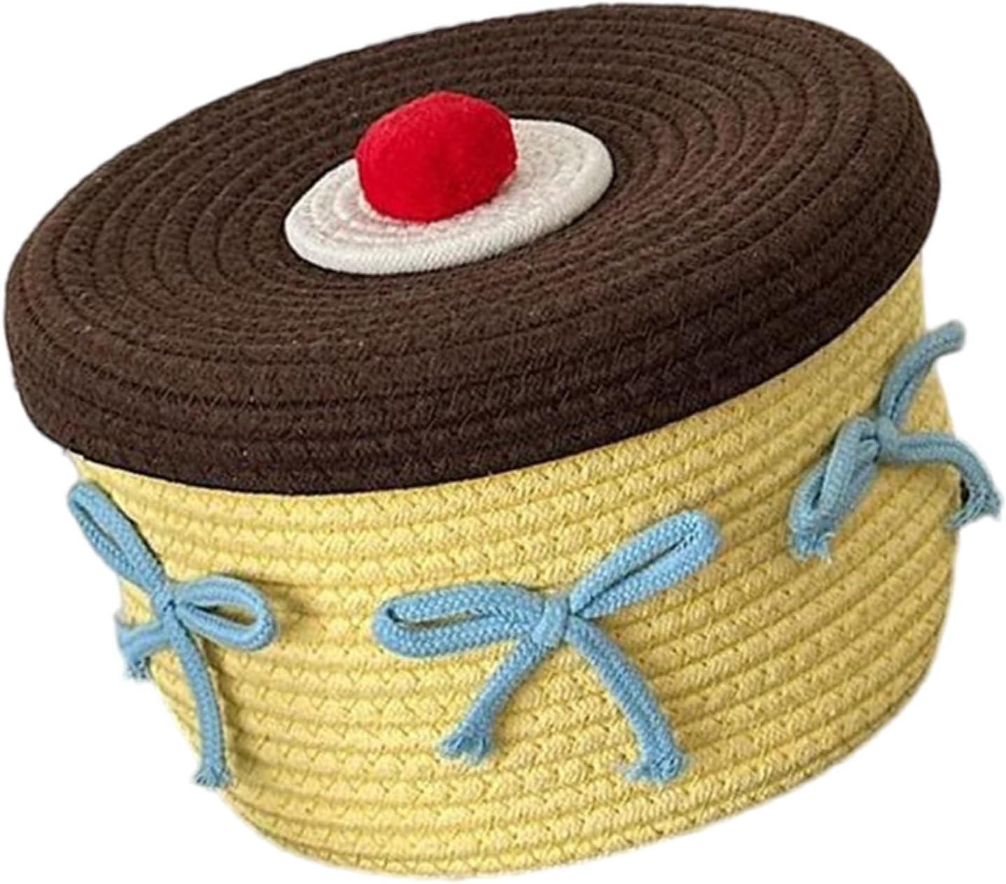 Storage Basket - Woven Cotton - Dustproof Desk Ornaments - 1 Pack - Image 3