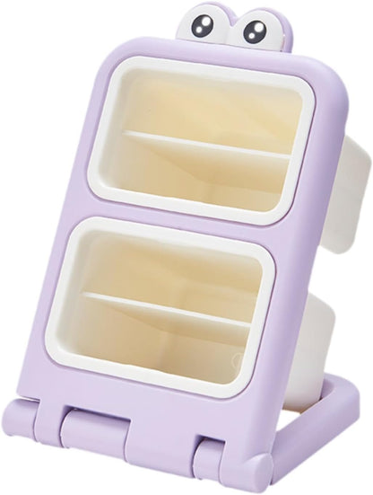Storage Box - Fun Desk Decorations - Plastic Storage Bucket - Purple - 1 Pack
