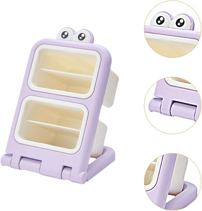 Storage Box - Fun Desk Decorations - Plastic Storage Bucket - Purple - 1 Pack - Image 2