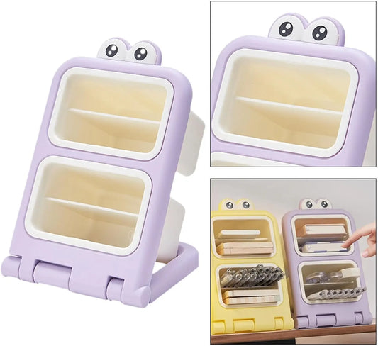 Storage Box - Fun Desk Decorations - Plastic Storage Bucket - Purple - 1 Pack - Image 3