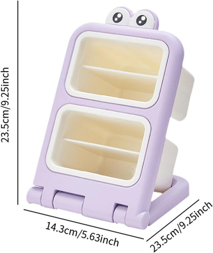 Storage Box - Fun Desk Decorations - Plastic Storage Bucket - Purple - 1 Pack - Image 5