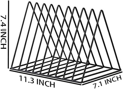 Bookends - Metal Stand - Folder - Black 9-Grid - 1 Pack - Image 2