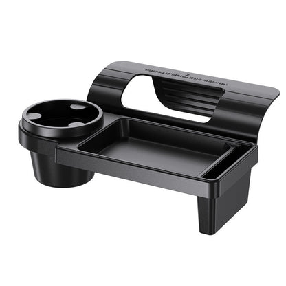 Car Key Box - Door and Window Pocket Accessory Organizer - with Cup Holder - Car Window Organizer - Key and Phone Organizer - Black