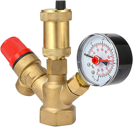 Water pressure regulator DN25 Pressure regulator Brass boiler valve set - Image 2