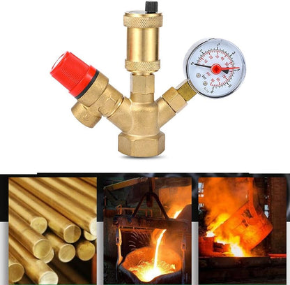 Water pressure regulator DN25 Pressure regulator Brass boiler valve set - Image 3