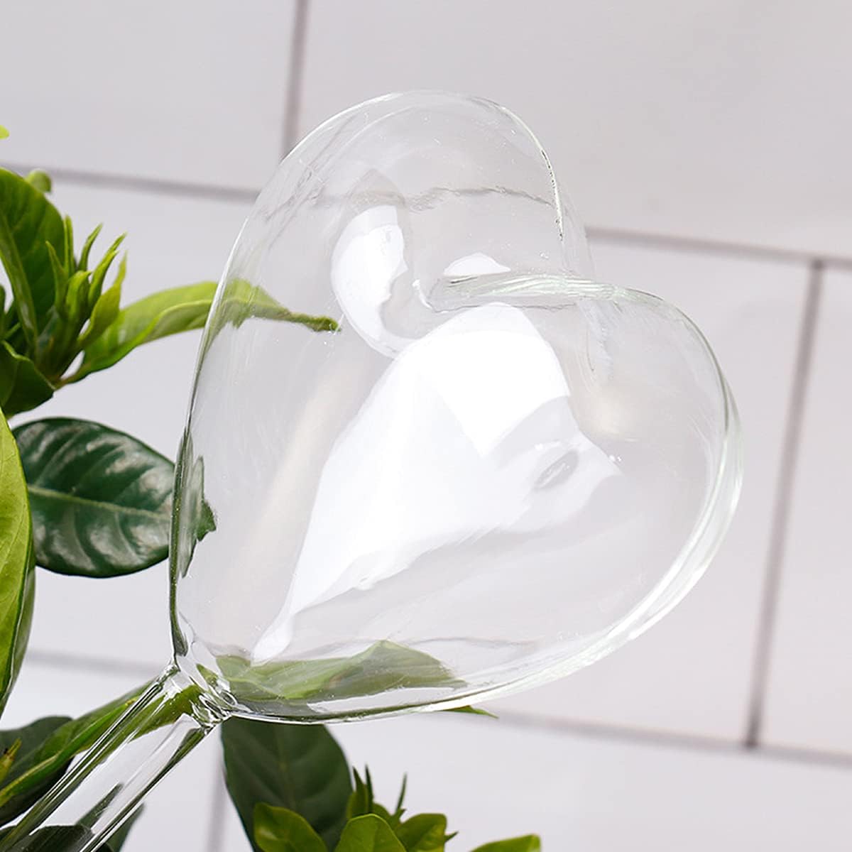 Self-watering plant watering balls, hand-blown glass plant watering balls, watering balls for indoor and outdoor plants, 2 hearts - Image 4