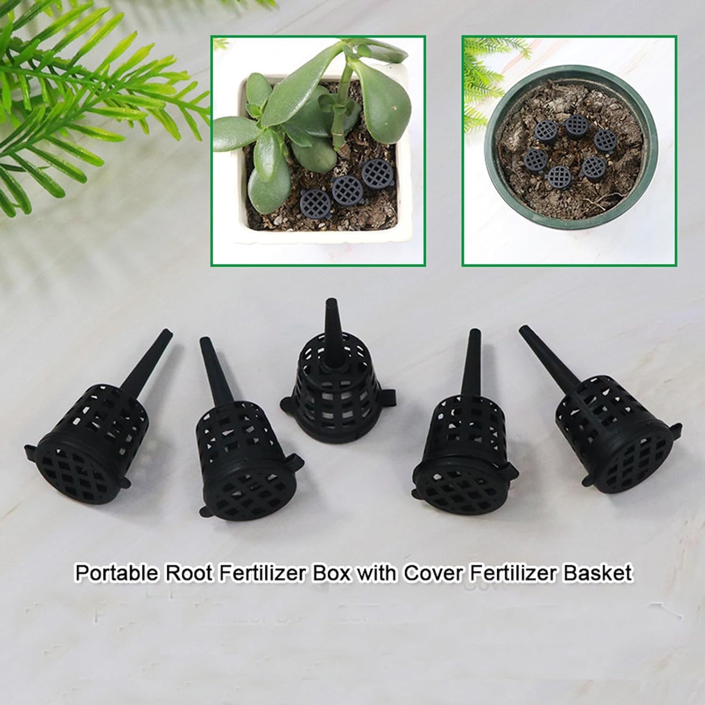 50 pcs Fertilizer Basket with Lid, Fertilizer Box for Bonsai, Fertilizer Applicator, Makes Plant Care Easier and More Convenient - Image 3