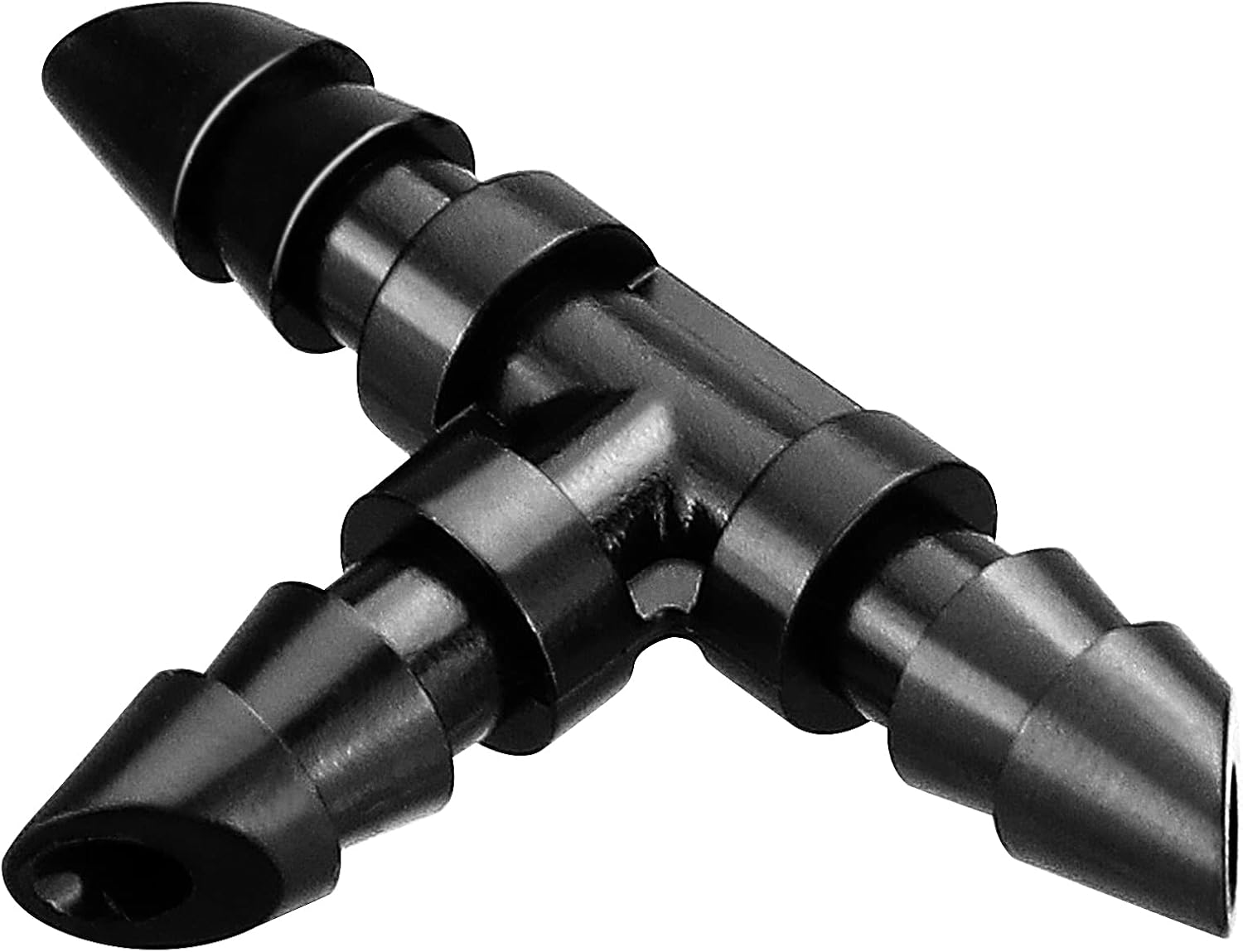 50 pieces Drip Irrigation 1/4" Tee with Barb, Barb Connectors Fit Universal 1/4 Inch Drip Hose, Irrigation Tee for Drip or Sprinkler System - Image 3