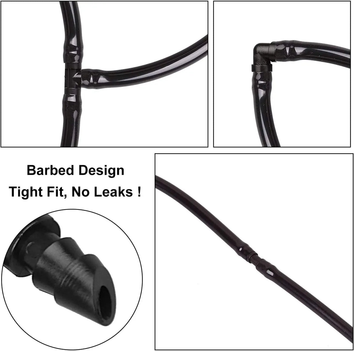 50 pieces Drip Irrigation 1/4" Tee with Barb, Barb Connectors Fit Universal 1/4 Inch Drip Hose, Irrigation Tee for Drip or Sprinkler System - Image 4