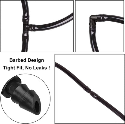 50 pieces Drip Irrigation 1/4" Tee with Barb, Barb Connectors Fit Universal 1/4 Inch Drip Hose, Irrigation Tee for Drip or Sprinkler System - Image 4