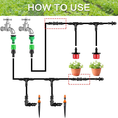 Drip Irrigation Couplings - Pack of 110 Couplings for 1/4" Hoses, Barb Connectors for Drip or Sprinkler Systems - Image 5