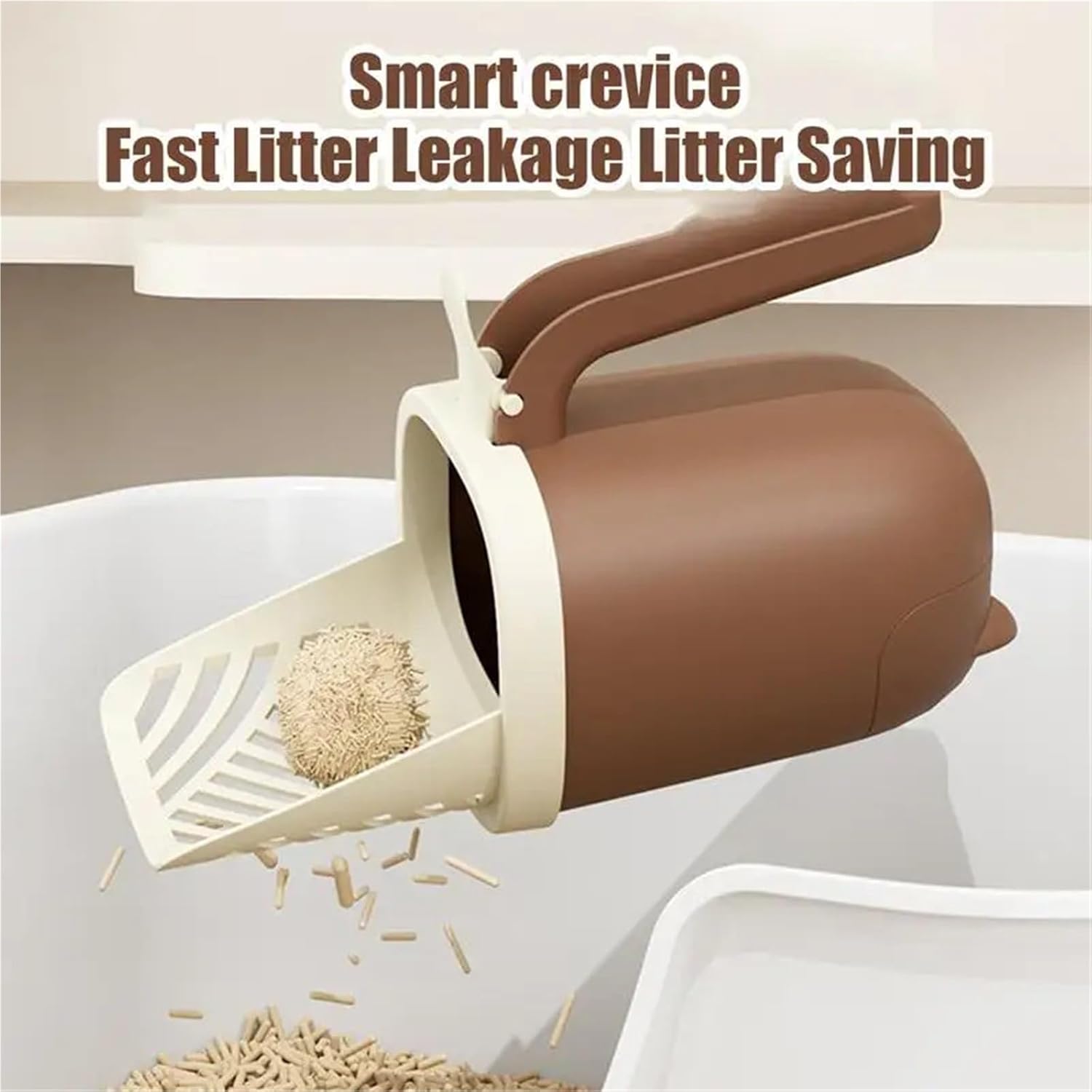 Cat Litter Scoop - Large Capacity - Cat Litter Scoop and Cat Poop Box 2-in-1 - Cleaning Tool - 1 Pack - Image 3