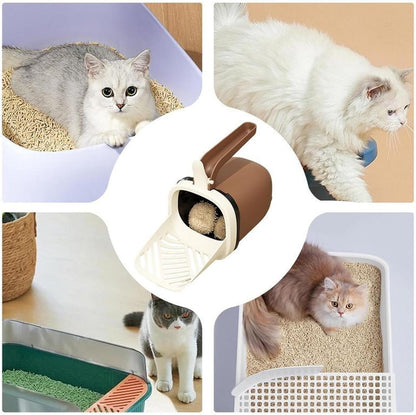 Cat Litter Scoop - Large Capacity - Cat Litter Scoop and Cat Poop Box 2-in-1 - Cleaning Tool - 1 Pack - Image 4