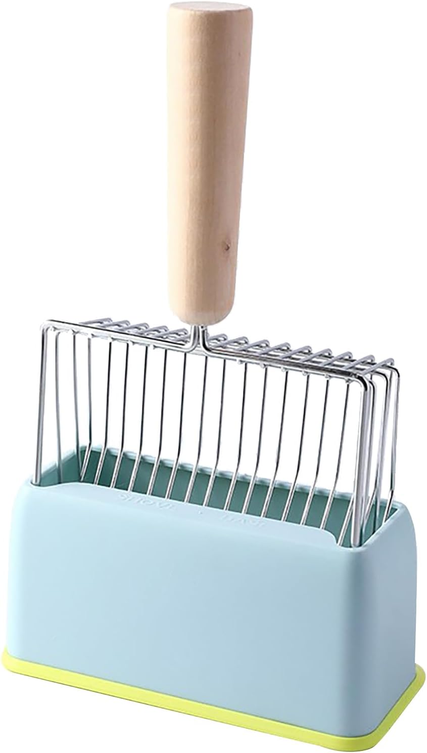 Cat Litter Scoop - Metal Scoop for Large Cats - with Foot - Living Room - Blue - 1 Pack - Image 2
