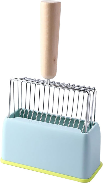 Cat Litter Scoop - Metal Scoop for Large Cats - with Foot - Living Room - Blue - 1 Pack - Image 2