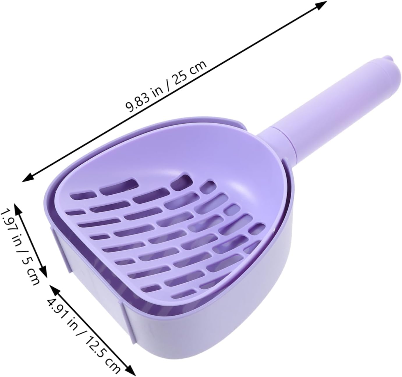 Cat Litter Scoop - Multifunctional - With Foot - Poop Picker - Purple - 1 Pack - Image 2
