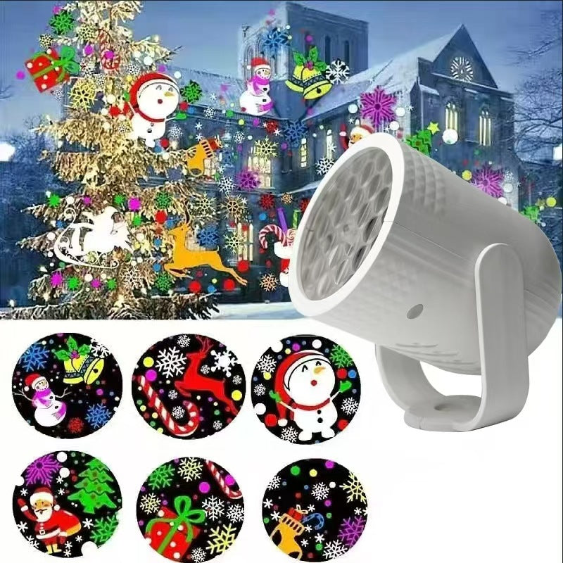 Christmas Projector Lights - LED Snowflake Projector Light with USB Power for Living Room, New Year, Party, Christmas Decoration, Indoor and Outdoor (White) - Image 3