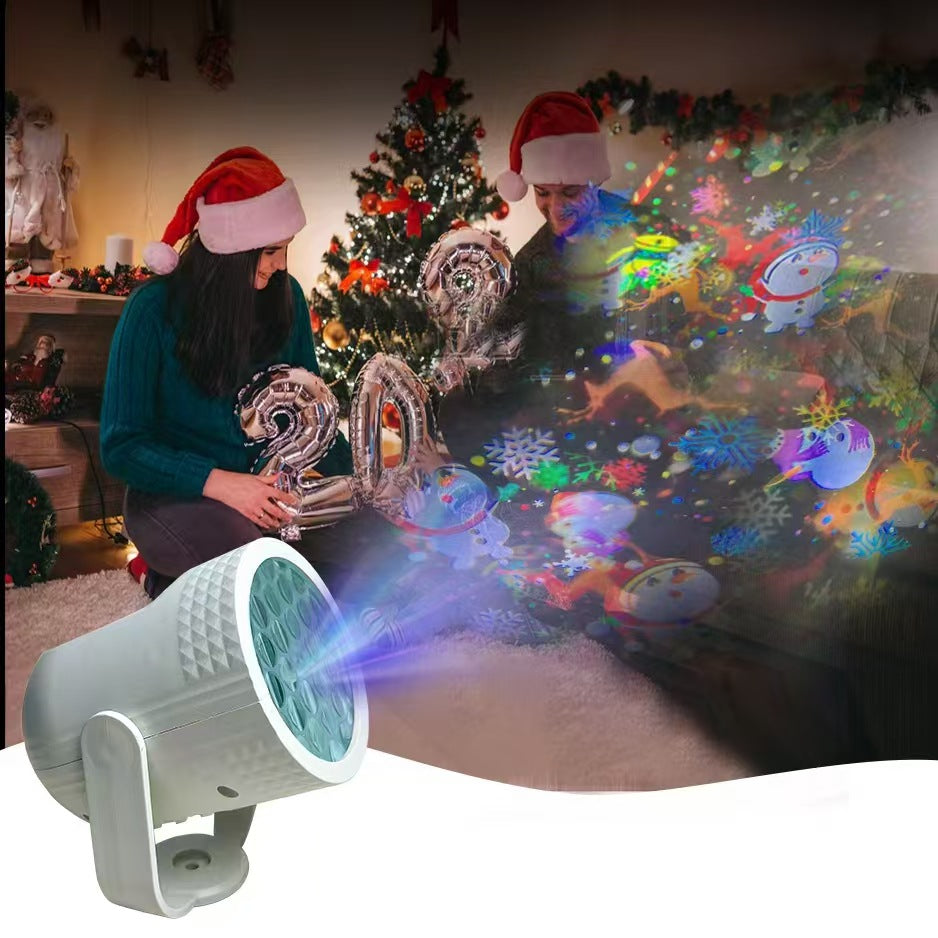 Christmas Projector Lights - LED Snowflake Projector Light with USB Power for Living Room, New Year, Party, Christmas Decoration, Indoor and Outdoor (White) - Image 4