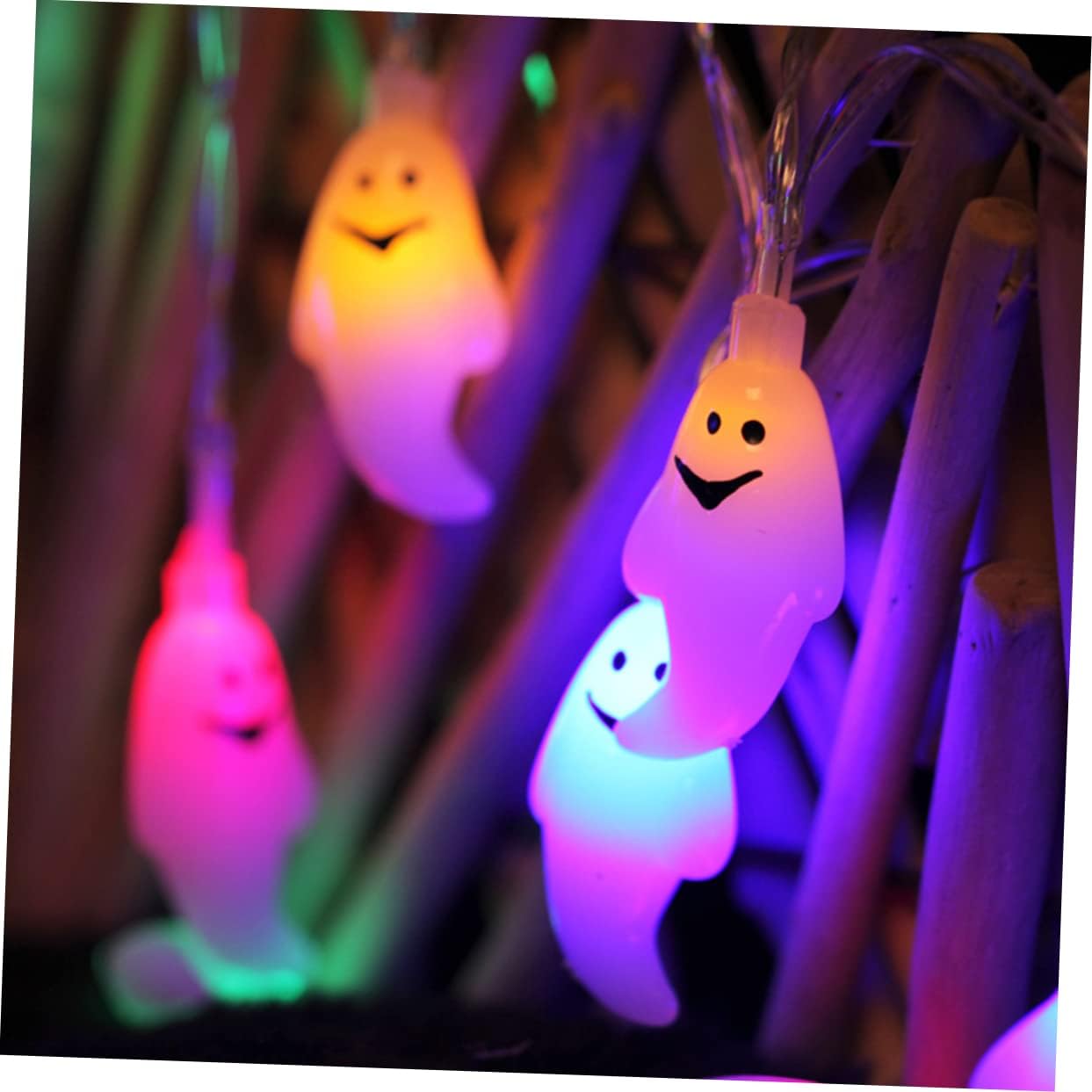 pc. LED Ghost String Light for Halloween Lights, USB Powered, Flashing Modes, Decorative Lighting for Home Parties and Events - Image 4
