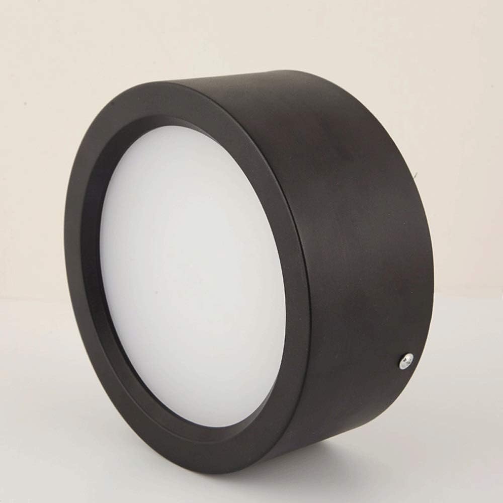 Recessed LED wall downlight with black aluminum lighting accessories and acrylic shade for ceiling lamps, professional, 6W, 4000K warm white light, IP42 waterproof, black, integrated - Image 2