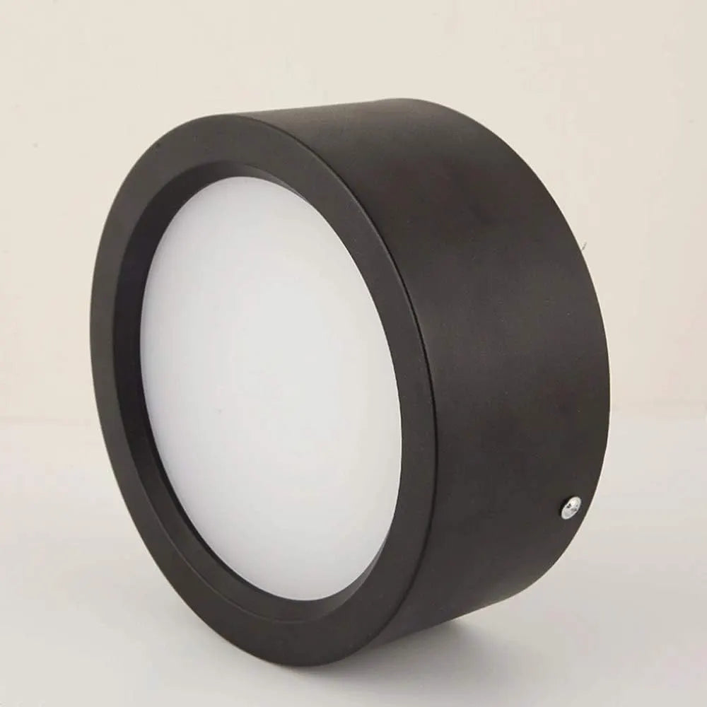 Recessed LED wall downlight with black aluminum lighting accessories and acrylic shade for ceiling lamps, professional, 6W, 4000K warm white light, IP42 waterproof, black, integrated - Image 2