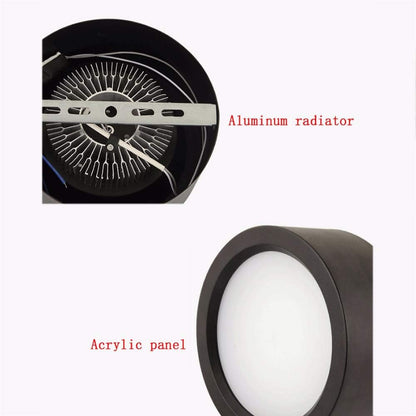 Recessed LED wall downlight with black aluminum lighting accessories and acrylic shade for ceiling lamps, professional, 6W, 4000K warm white light, IP42 waterproof, black, integrated - Image 4